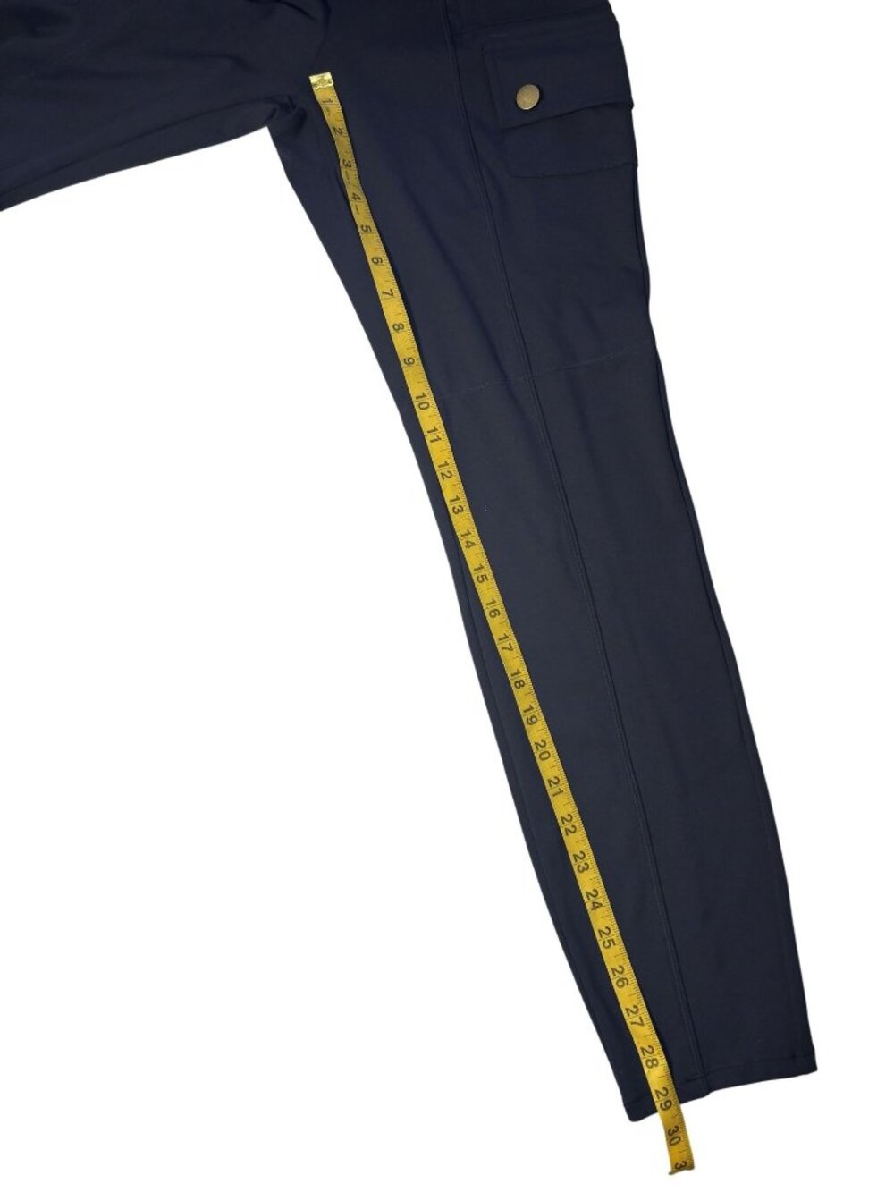 Navy DayStretch High Waisted Zipper Pockets Solid Slim Hiking Size M Cargo Pants - Picture 10 of 14
